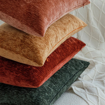 Solid Chenille Throw Pillow Cover — detail