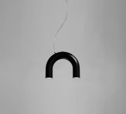 Black circle tube chandelier covering 15 to 30 square metres