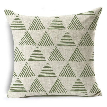 Green Floral Print Pillow Cover — styling detail
