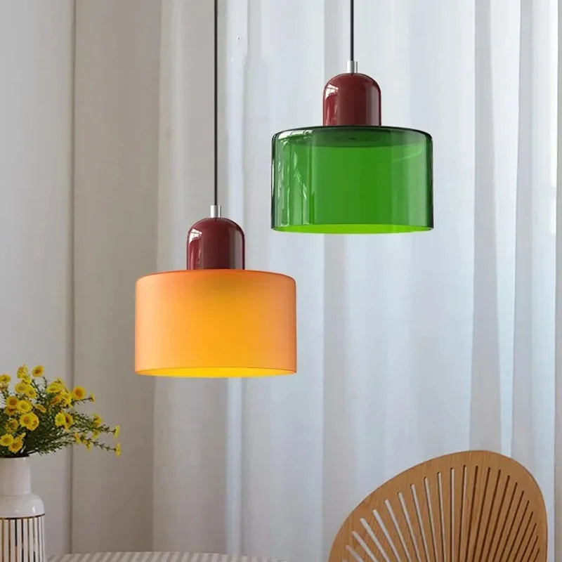 Colorful Glass Globe Pendant Light