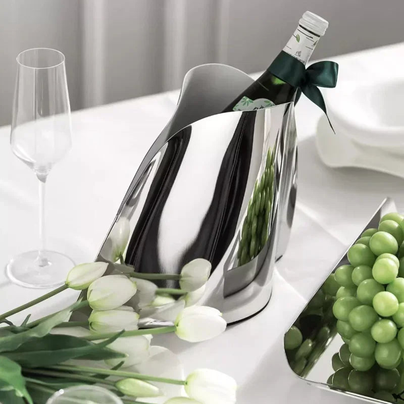 Luxury stainless steel ice bucket vase bar party restaurant