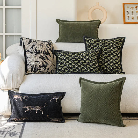 Nordic Jacquard Lumbar Pillow Cover