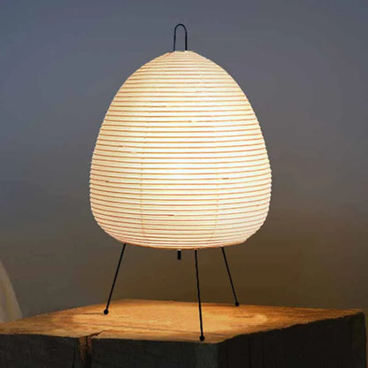 Rice paper lamp from above showing circular washi shade top