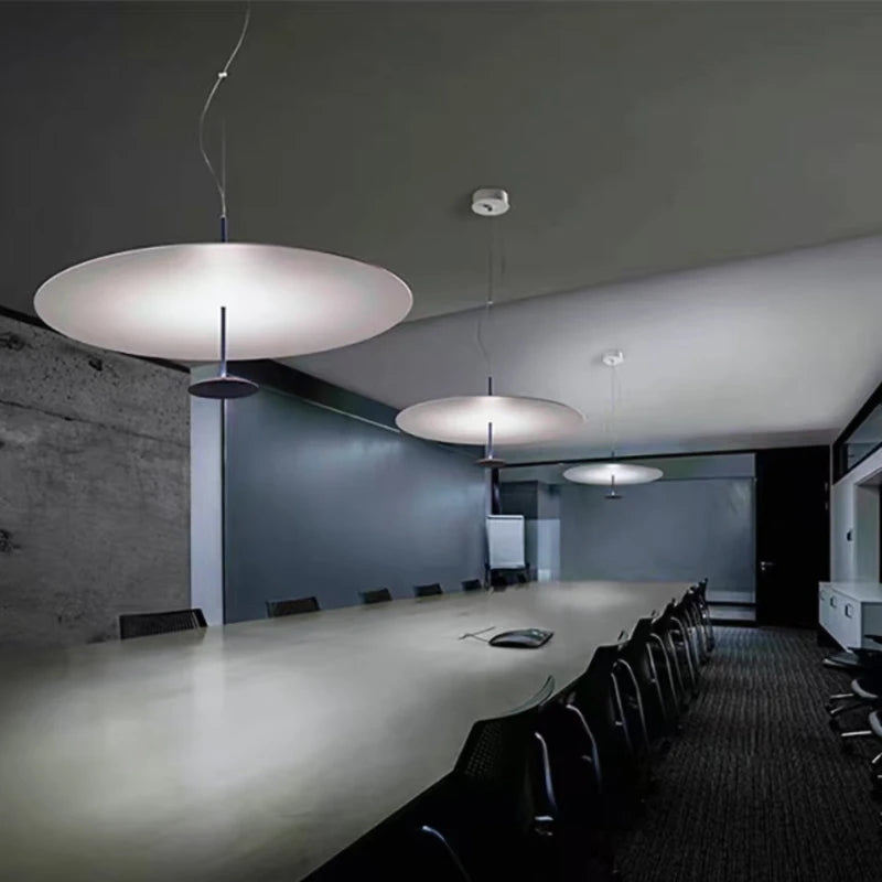 Gold Black Disc Pendant Light