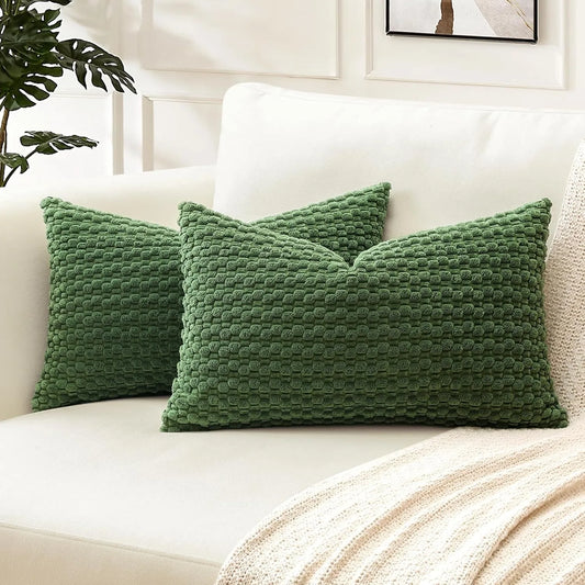 Solid Corduroy Lumbar Pillow Cover