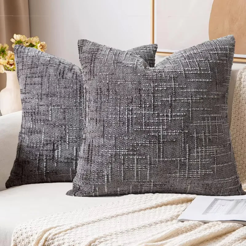 Bamboo Texture Chenille Pillow Cover