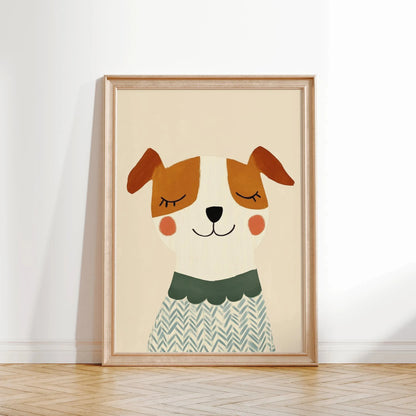 Minimalist Dog Portrait Dachshund Canvas Wall Art