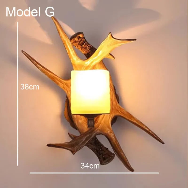 Resin Deer Antler Pendant Light