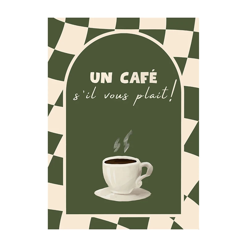 Coffee diver whimsical canvas wall art print — canvas print surface detail