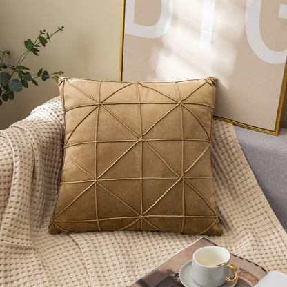 Checkered Velvet Throw Pillow Cover — styling detail