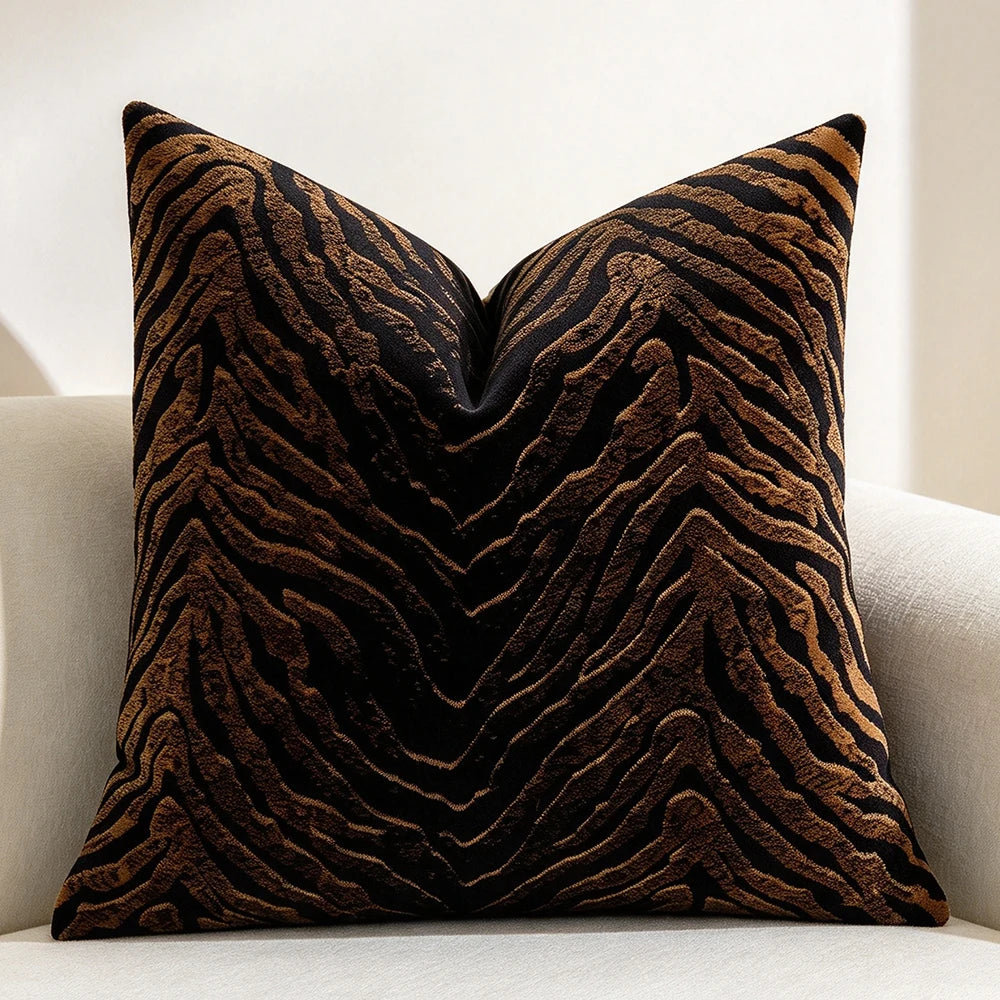 Abstract Brushstroke Throw Pillow Cover — styling detail
