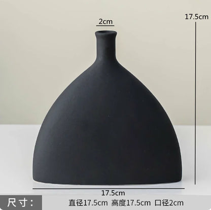 Nordic Black & White Art Ceramic Vase | Aurelia