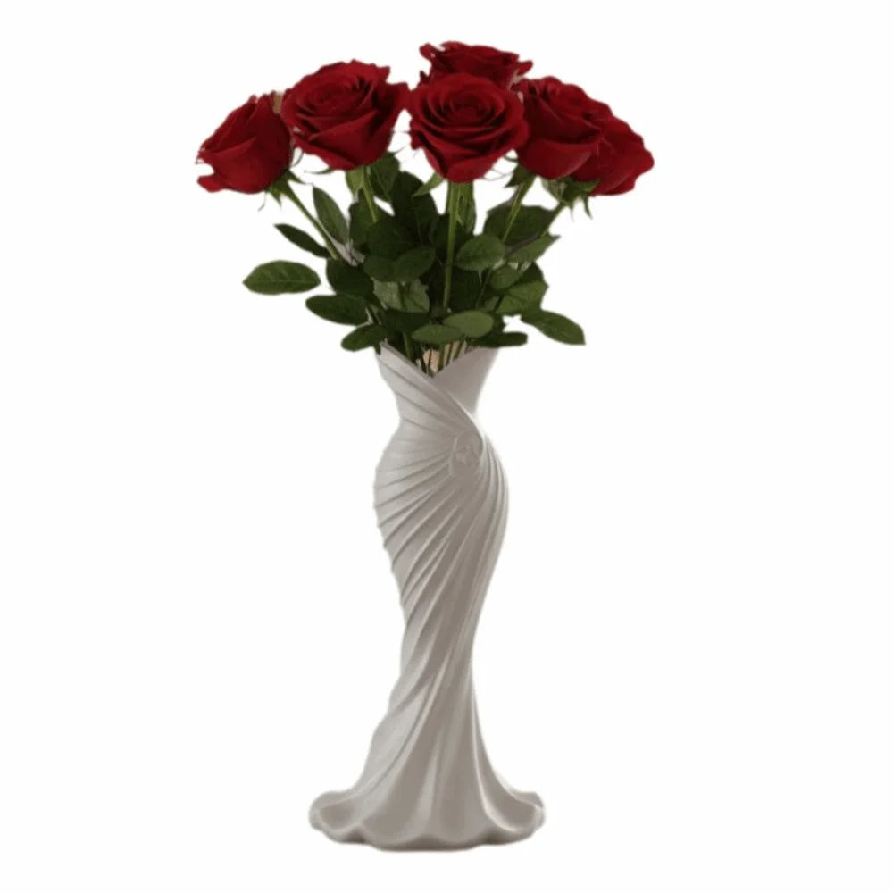 3D printed gown dress vase minimalist flower arrangement décor