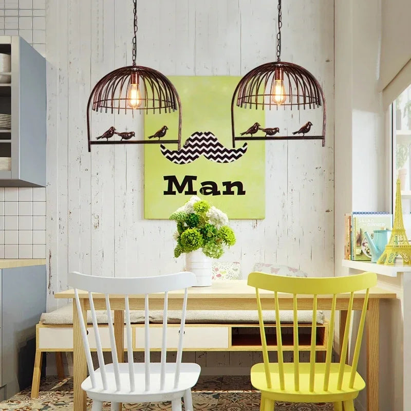 Iron Birdcage Pendant Light