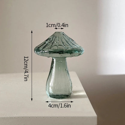 Mushroom Glass Hydroponic Flower Vase