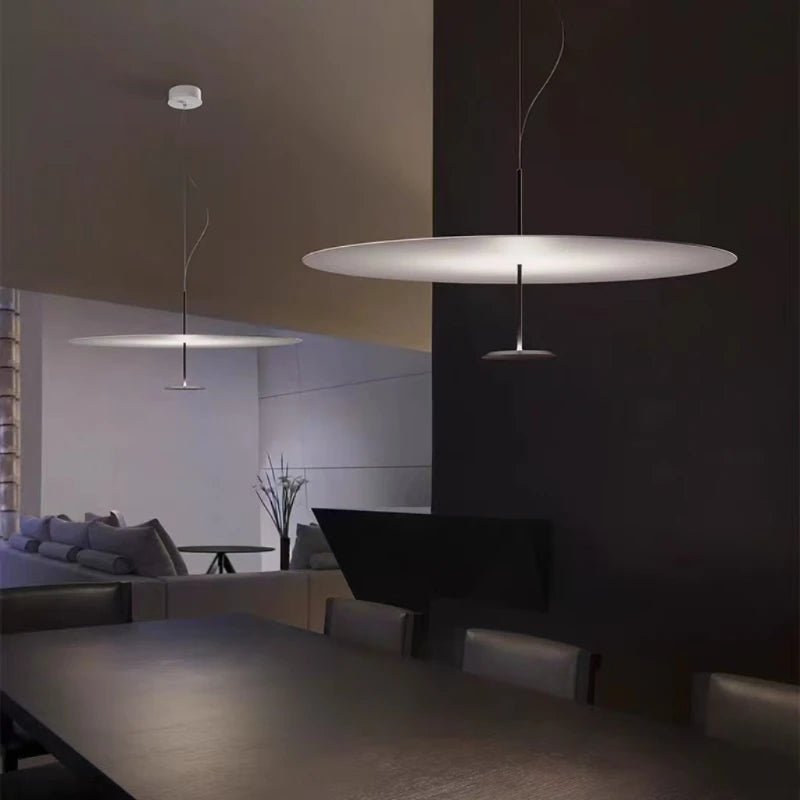 Gold Black Disc Pendant Light