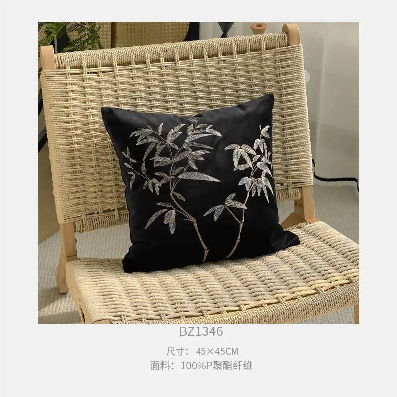 Geometric Jacquard Throw Pillow Cover — styling detail