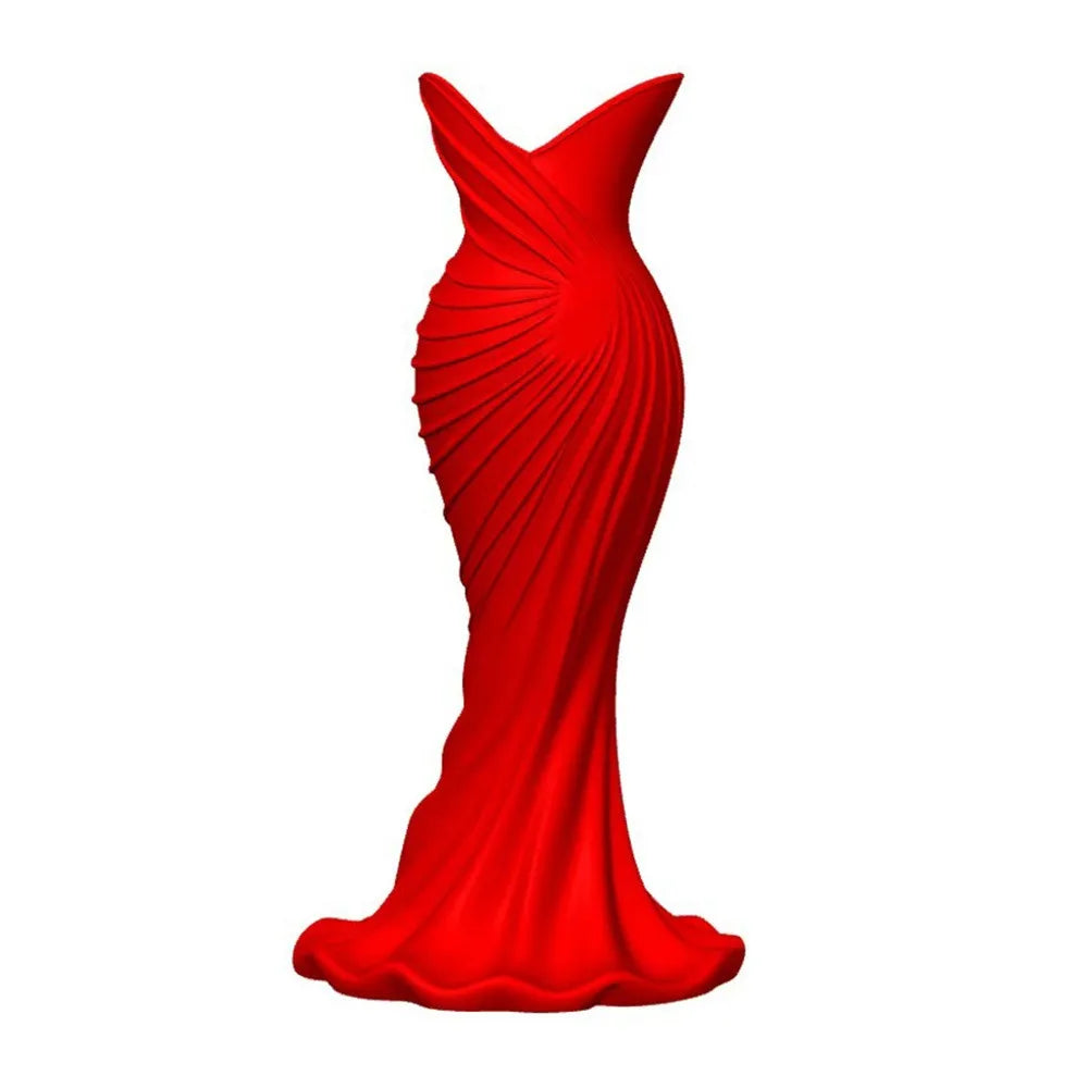 3D Printed Gown Vase Minimalist Flower Décor | Aurelia