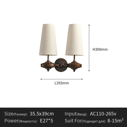 French Vintage Solid Wood Wall Sconce