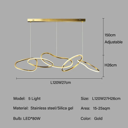 Rose gold chandelier for a low ceiling, mounted flush with no hanging drop