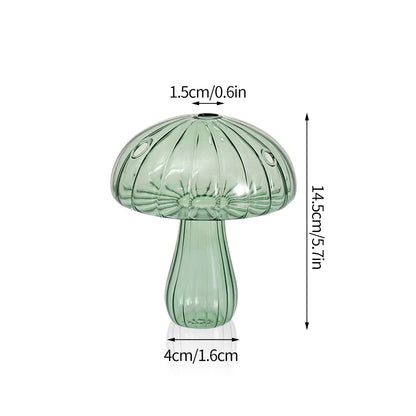 Mushroom Glass Hydroponic Flower Vase