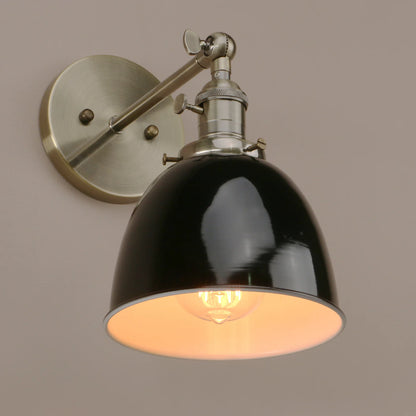 amber wall sconce, side profile showing mounting depth