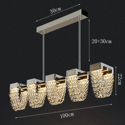 Profile B crystal chandelier measuring 23.6 in (60 cm) across