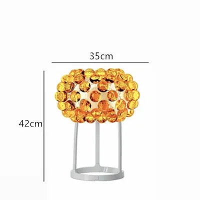 Beaded ceiling chandelier design K measuring 19.7 in (50 cm)
