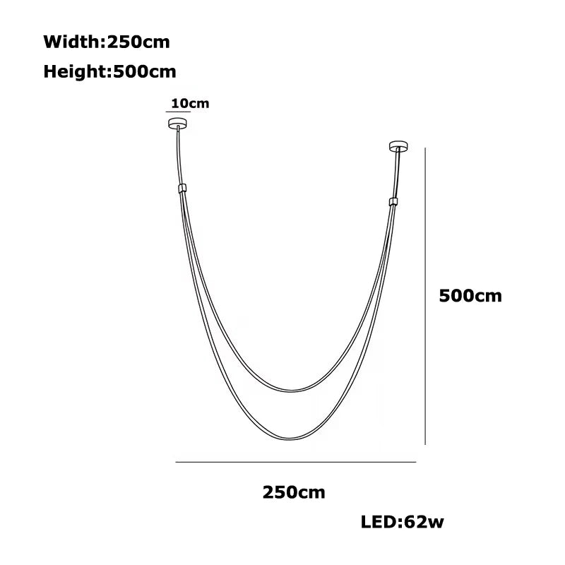 Chrome hardware leather chandelier wired for 90 to 260V