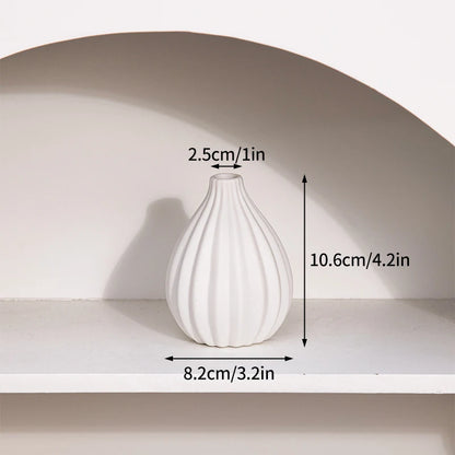 Nordic White Ceramic Mini Vase