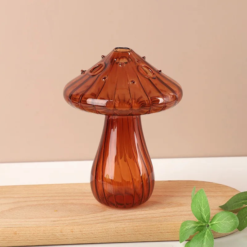 Close-up of translucent jelly plastic material on mushroom vase