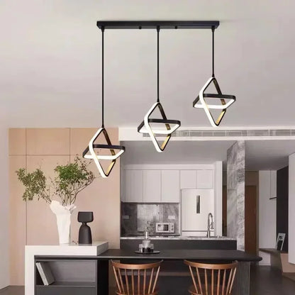 White round disc chandelier with integrated LED, bulbs included