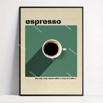 Coffee Lover Cartoon Animal Canvas Wall Art