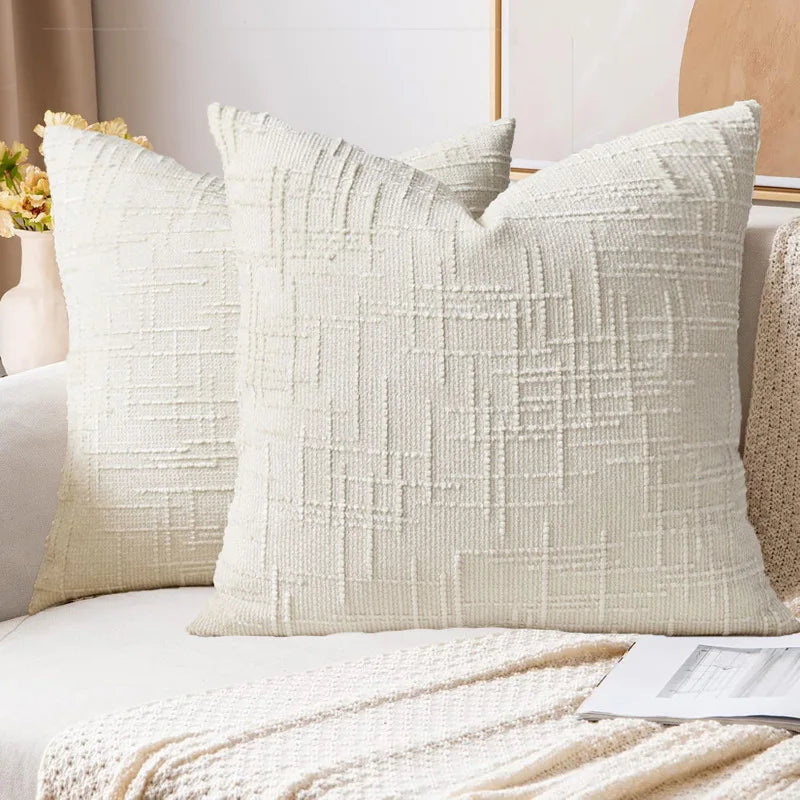 Bamboo Texture Chenille Pillow Cover
