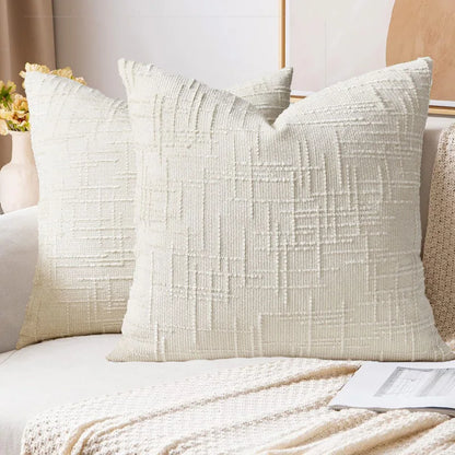 Bamboo Texture Chenille Pillow Cover
