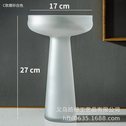 Nordic frosted glass luxury vase hydroponic living room décor