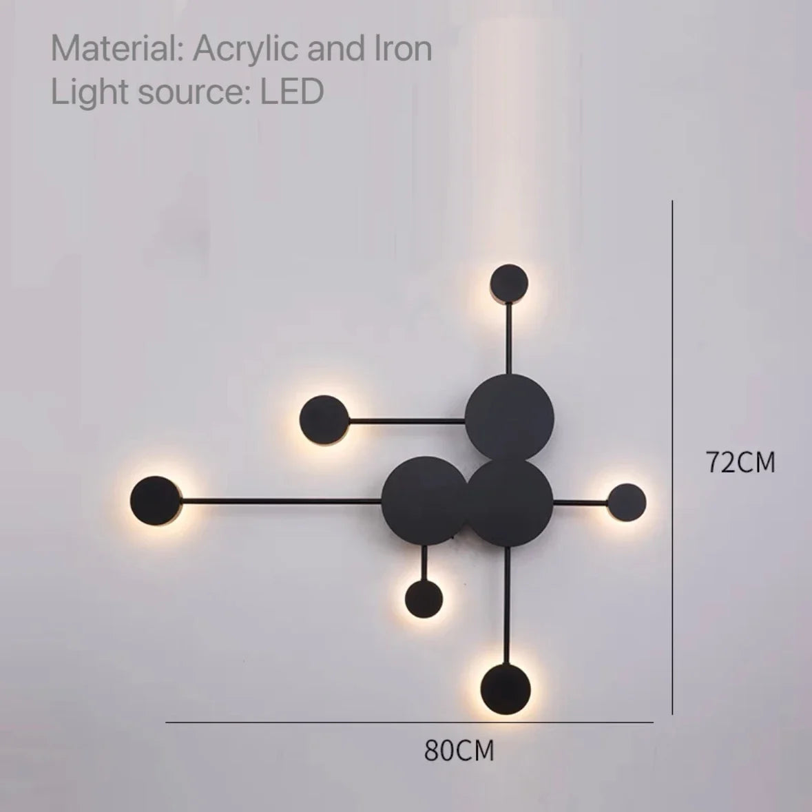 Modern LED Clock Wall Sconce