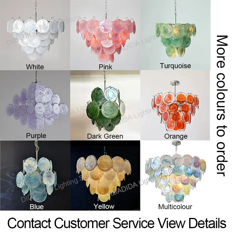 Small 9.1 inch glass disc chandelier in gold for a hallway ceiling