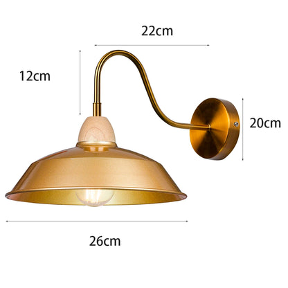White Farmhouse Gooseneck Outdoor Wall Sconce