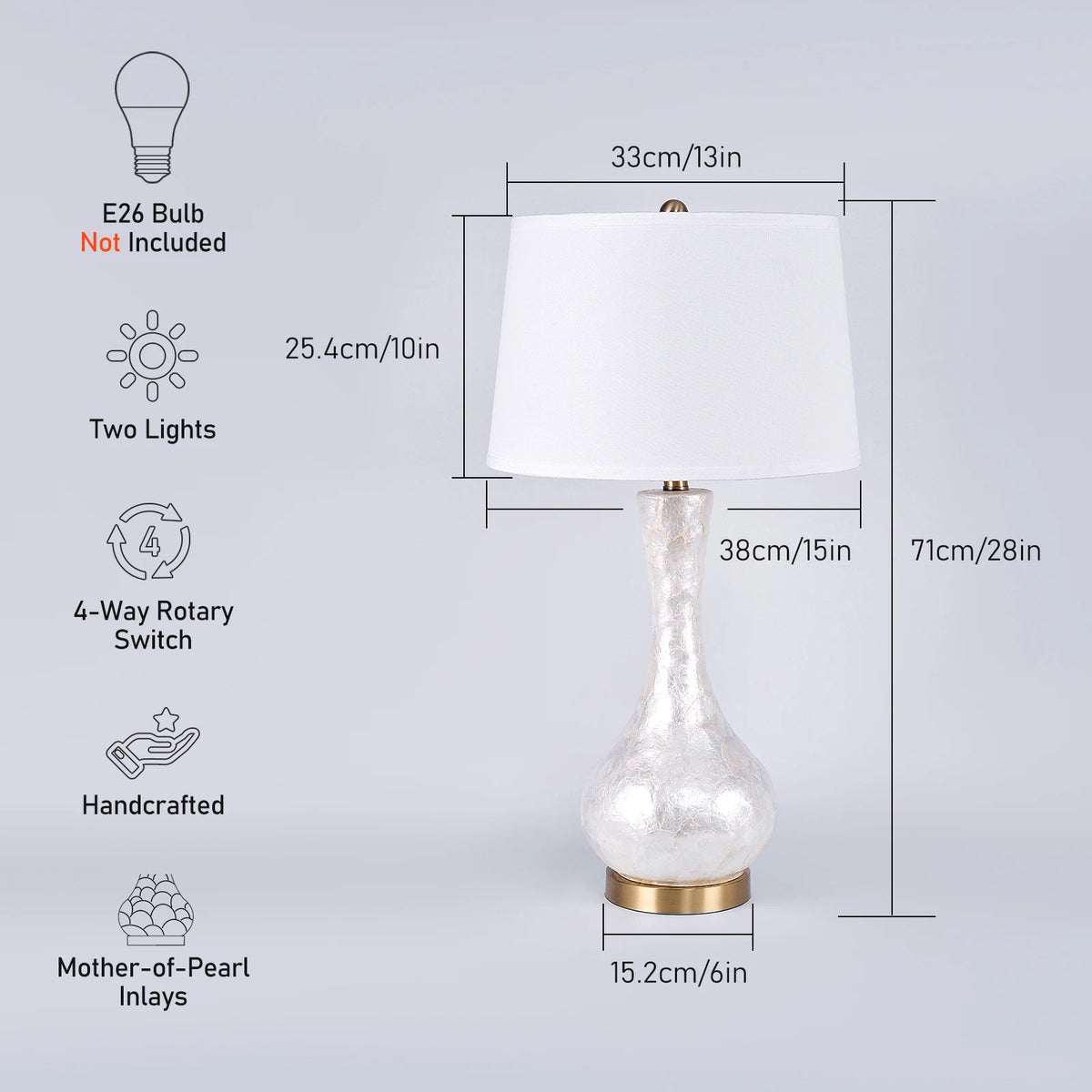 Luxury opal glass lamp switched off showing frosted glass form