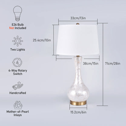 Luxury opal glass lamp switched off showing frosted glass form