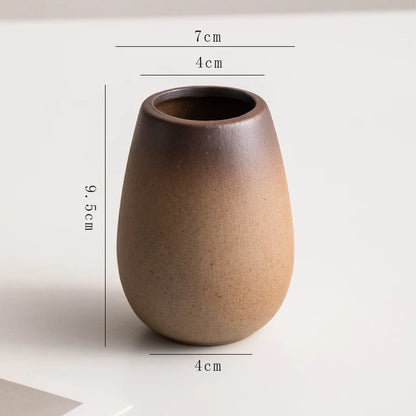 Irregular stone shape ceramic mini vase hydroponic home gift