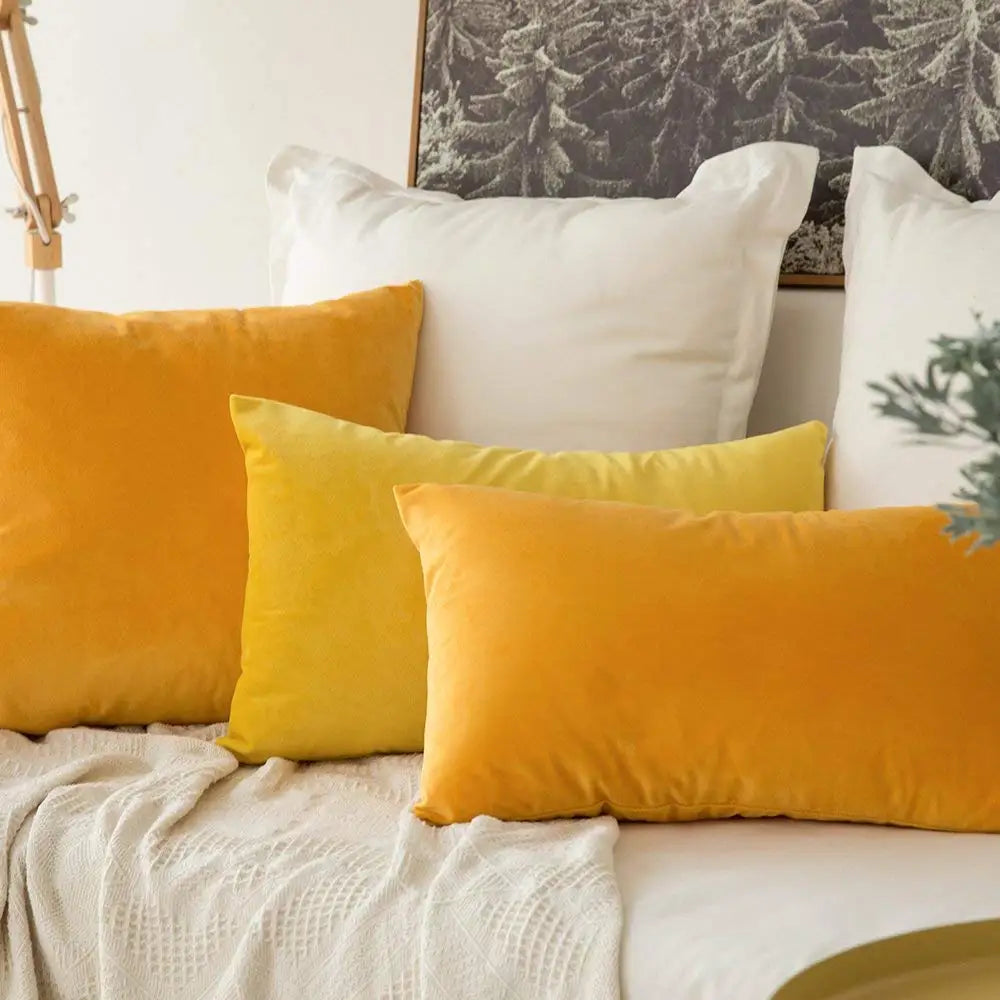 Soft Velvet Lumbar Pillow Cover — alternate view