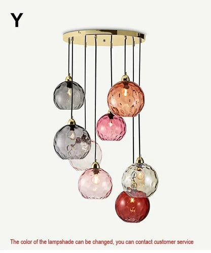 Glass Stone Multi Pendant