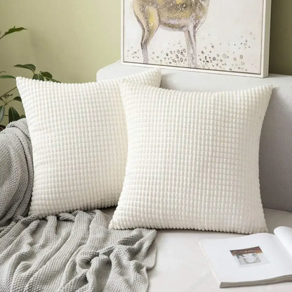 Christmas Red Corduroy Pillow Cover — styling detail