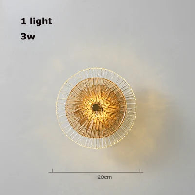 Lotus leaf wall lamp design C in a gold stainless steel finish