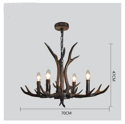 Resin Antler Pendant Light