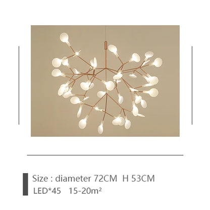 Black firefly chandelier with 30 acrylic lights, non dimmable fitting