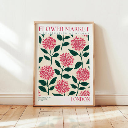 Nordic Floral Market Abstract Canvas Wall Art