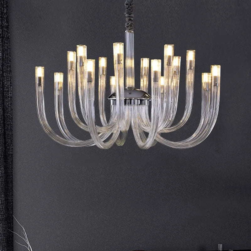 Twelve head crystal chandelier, 24.4 inch diameter by 38 inch height
